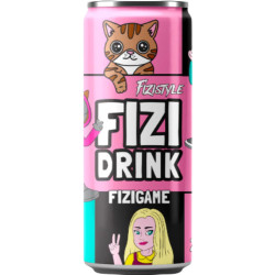 FIZI Drink limonáda 250ml plech Fizigame Kola (24)