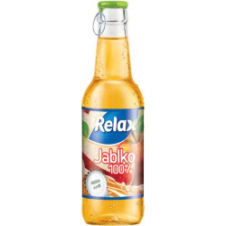 RELAX víčko 0,25l sklo Jablko 100% ovocný nápoj (24)