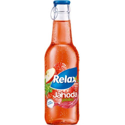 RELAX víčko 0,25l sklo Jahoda Jablko ovocný nápoj (24) Trvan. 05/2025