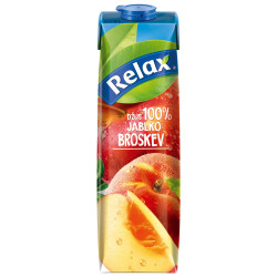 RELAX džus 1l 100% Jablko Broskev TS (12)