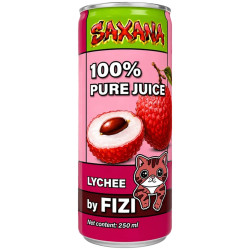 Fizi Saxana džus 100% Pure 250ml Lychee (24)