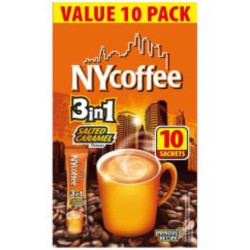 NYCoffee káva krabice 3in1 140g Salted Caramel (oranžový) (10)