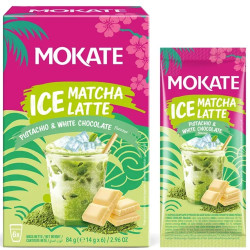 Mokate Ice Matcha Latte 84g (6x14g) Pistachio & White Chocolate