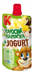 Kubík ovocná kapsička 80g vanilka, jablko, banán, jogurt (12)