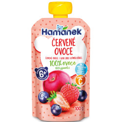 Hamánek 100% ovocná kapsička 100g Červené ovoce (8)