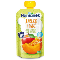 Hamánek 100% ovocná kapsička 100g Jablko, Dýně (8)