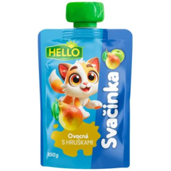Hello Ovocná svačinka kapsička 100g Hruška (12)
