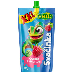 Hello XXL Ovocná svačinka kapsička 200g Malina (10)