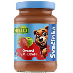 Hello Ovocná svačinka 190g sklo Jahoda (10)
