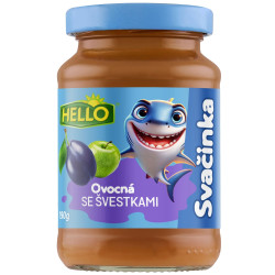 Hello Ovocná svačinka 190g sklo Švestka (10)