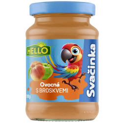 Hello Ovocná svačinka 190g sklo Broskev (10)