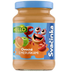 Hello Ovocná svačinka 190g sklo Meruňka (10)