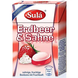 SULÁ Bonbóny bez cukru 44g Jahoda a Smetana (14)
