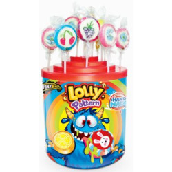 JohnyBee Lolly Patern 8g Roksové lízátko