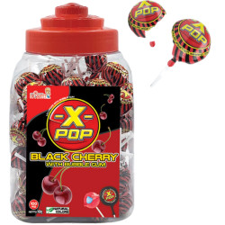 X-POP 18g lízátka 100ks Black Cherry
