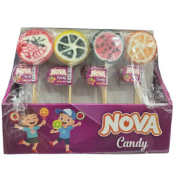 Nova Candy 25g lízátko Mixed Fruit (48)