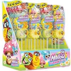 JohnyBee Mallow Summer Bugs 50g marshmallow lízátko (24)