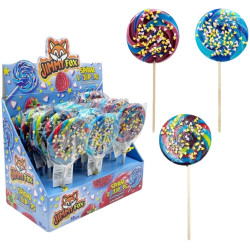 Jimmy Fox Spiral Lollipops with sprinkles 50g Malinové lízátko (18)