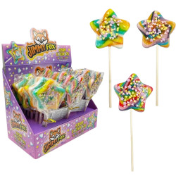 Jimmy Fox Star Lollipops with sprinkles 50g lízátko (18)