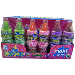 Sweetex Fruit Candy Milk Bottle 3in1 18g (24)