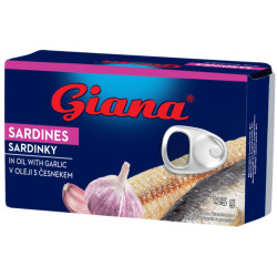 GIANA sardinky 125g eo ve slunečnicovém oleji s česnekem (hop sat) (24)