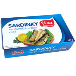 Viva Sardinky 125g ve slunečnicovém oleji (12)