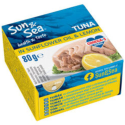 SUN SEA 80g Tuňák ve slunečnicovém oleji s citronem (48)