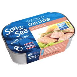 SUN SEA 120g Uzená tresčí játra ve vlastním oleji (12)