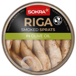SOKRA 120g Uzené Riga šproty v olivovém oleji (18)