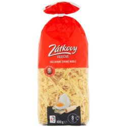 Zátkovy těstoviny vaječné 400g Válcované Široké nudle (13)