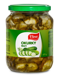 VIVA Okurky řezy ozdobné 670g