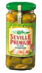 Seville Premium 235g Olivy zelené plněné česnekem