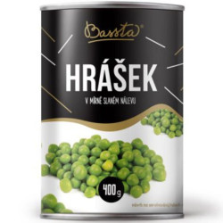 Bassta hrášek 400g v mírně slaném nálevu (12)