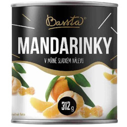 Bassta Mandarinky 312g v mírně sladkém nálevu (12)