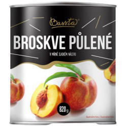 Bassta Broskve půlené 820g v sládkém nálevu (12)