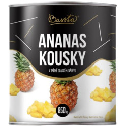 Bassta Ananas kousky 850g / 430g ve sladkém nálevu (12)