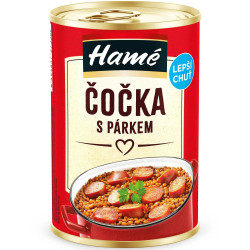 HAMÉ hotové jídlo 400g Čočka s párkem (10)