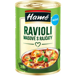 HAMÉ hotové jídlo 400g Ravioly masové s rajčaty (10)
