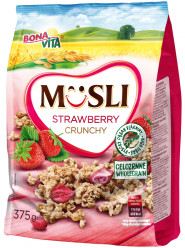 Bonavita Crunchy musli 375g s jahodami (12)