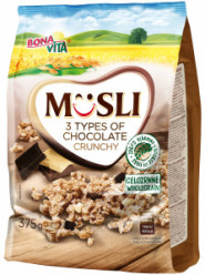 Bonavita Crunchy musli 375g s 3 druhy čokolády (12)