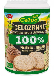 Druid celozrnné chlebíčky 80g 100% Natural Pohanka s mořskou solí (24)