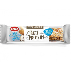 Emco tyčinka ořechy 35g Protein Kokos (20)
