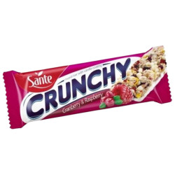 Sante Crunchy (musli) tyčinky 40g Brusina + Malina v čokoládě (25)