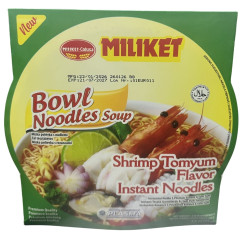 Miliket instantní nudle miska (mi bat) 75g krevety (10)