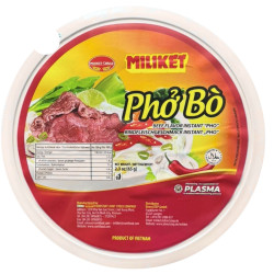 Miliket instantní nudle miska (pho bat) 65g hovězí (10)