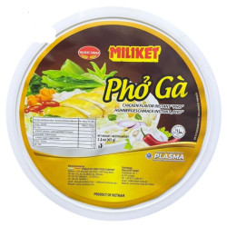 Miliket instantní nudle miska (pho bat) 65g kuřecí (10)