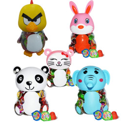 Jelly cup želé mix 100ks x 13g pokladnička ptáček/kočka/růž.králík/panda/slon
