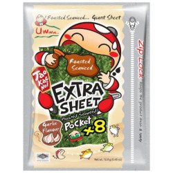 Tao Kae Noi Extra Sheet Seaweed 12,8g Nori - Garlic (Rong Bien)
