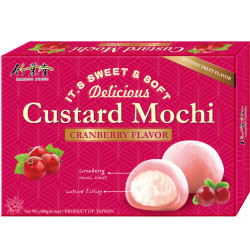 Bamboo House Mochi 180g Custard Cranberry (krabice)