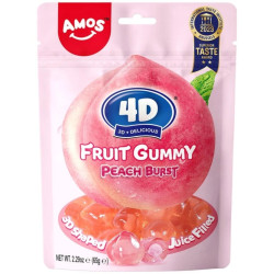 Amos 4D Fruit Gummy želé 65g Peach Burst (36)